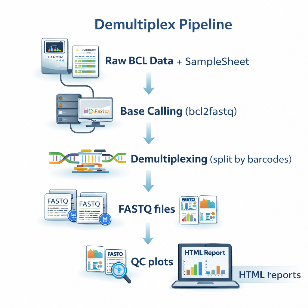 sequana_demultiplex pipeline overview