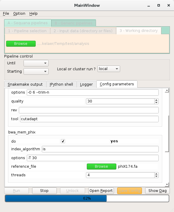 Sequanix — desktop GUI for Snakemake pipelines